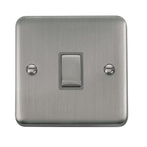 Click Scolmore - Click Deco Plus 20A Ingot Double Pole Plate Switch (DPSS722GY)