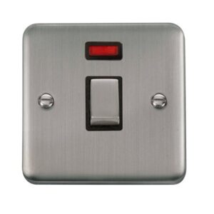 Click Scolmore - Click Deco Plus 20A Ingot Dp Switch With Neon (DPSS723BK)
