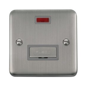 Click Scolmore - Click Deco Plus 13A Ingot Fused Connection Unit With Neon (DPSS753GY)