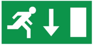 Eterna Lighting - Eterna Signs Directive Down Arrow Legend Set For Exitmmo (EMMOD)