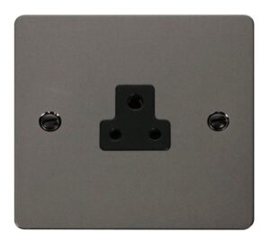 Click Define 2A Round Pin Socket Outlet Black