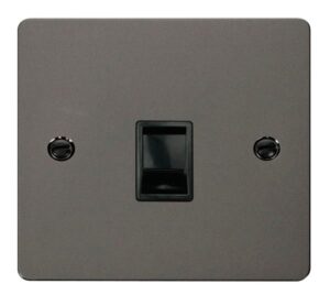 Click Define Single Rj11 Socket (Ireland/Usa) Black