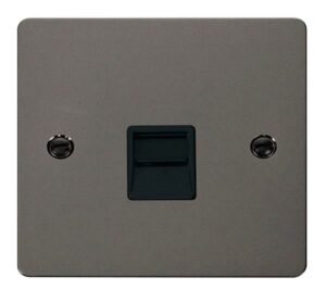 Click Define Single Telephone Socket Master Black