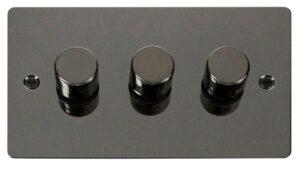 Click Scolmore - Click Define Fpbn 3Gang 2Way 100W Led Dimmer Switch (FPBN163)