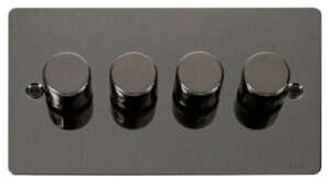 Click Scolmore - Click Define Fpbn 4Gang 2Way 75W Led Dimmer Switch (FPBN164)