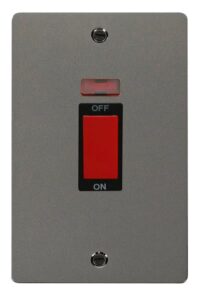 Click Scolmore - Click Define 2 Gang 45A Dp Switch Neon Black (FPBN203BK)