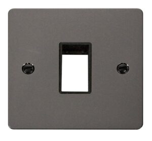 Click Scolmore - Click Define 1 Gang Plate Single Switch Aperture Black (FPBN401BK)