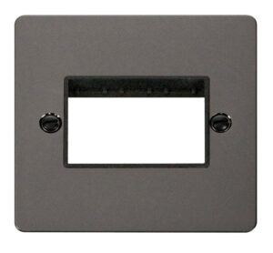 Click Scolmore - Click Define 1 Gang Plate Triple Switch Aperture Black (FPBN403BK)