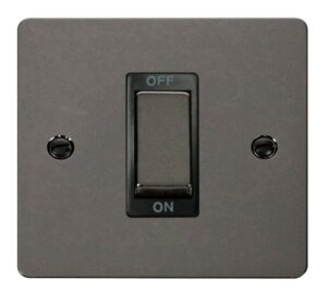 Click Scolmore - Click Define Ingot 1 Gang 45A Dp Switch Black (FPBN500BK)