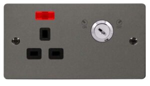 Click Define 13A 1G Dp Lockable Skt Neon Define Bn Bk