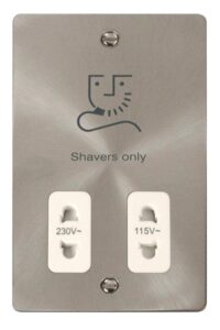 Click Define 115/230V Shaver Socket Outlet White