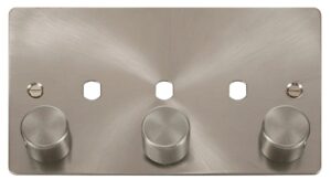 Click Define 3 Gang Double Dimmer Plate & Knobs