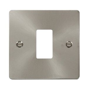 Click Define 1 Gang GridPro Frontplate Brushed Stainless