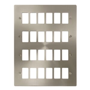 Click Define 24 Gang GridPro Frontplate Brushed Stainless