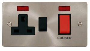 Click Define 45A Dp Switch 13A Dp Switched Socket Neons Black