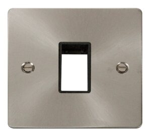 Click Scolmore - Click Define 1 Gang Plate Single Switch Aperture Black (FPBS401BK)