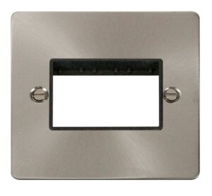 Click Scolmore - Click Define 1 Gang Plate Triple Switch Aperture Black (FPBS403BK)