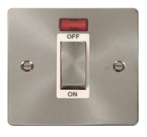 Click Scolmore - Click Define Ingot 1 Gang 45A Dp Switch With Neon White (FPBS501WH)