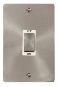 Click Scolmore - Click Define Ingot 2 Gang 45A Dp Switch White (FPBS502WH)