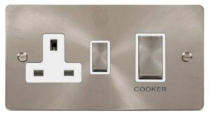 Click Scolmore - Click Define Ingot 45A Dp Switch 13A Switched Socket White (FPBS504WH)