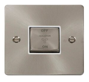 Click Scolmore - Click Define 10A Ingot 3 Pole Fan Isolation Plate Switch (FPBS520WH)