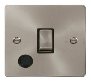Click Scolmore - Click Define Ingot 20A 1 Gang Dp Switch Flex Outlet Black (FPBS522BK)