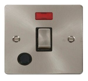 Click Scolmore - Click Define Ingot 20A 1 Gang Dp Switch Flex Outlet Neon Black (FPBS523BK)