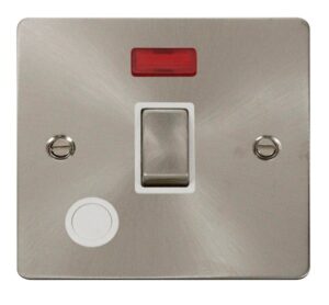 Click Scolmore - Click Define Ingot 20A 1 Gang Dp Switch Flex Outlet Neon White (FPBS523WH)