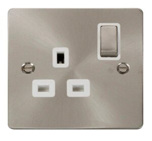 Click Scolmore - Click Define Ingot 1 Gang 13A Dp Switched Socket White (FPBS535WH)