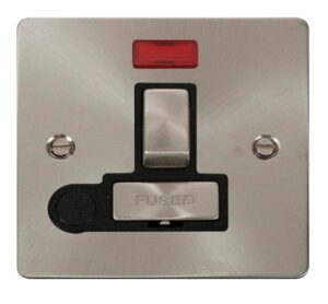 Click Scolmore - Click Define Ingot 13A Switched Connection Unit Flex Outlet Neon Black (FPBS552BK)