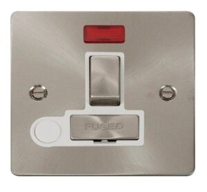 Click Scolmore - Click Define Ingot 13A Switched Connection Unit Flex Outlet Neon White (FPBS552WH)
