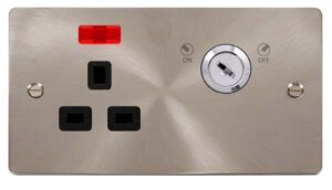 Click Scolmore - Click Define 13A 1G Dp Lockable Skt Neon Define Bs Bk (FPBS655BK)
