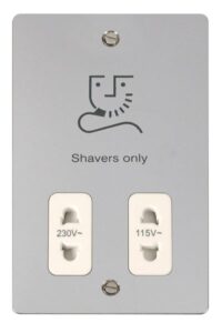 Click Scolmore - Click Define 115/230V Shaver Socket Outlet White (FPCH100WH)