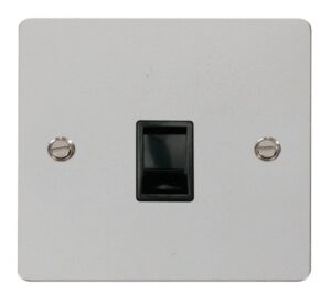 Click Scolmore - Click Define Single Rj11 Socket (Ireland/Usa) Black (FPCH115BK)