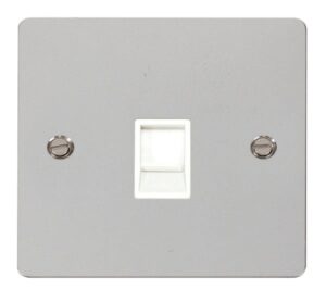 Click Scolmore - Click Define Single Rj11 Socket (Ireland/Usa) White (FPCH115WH)