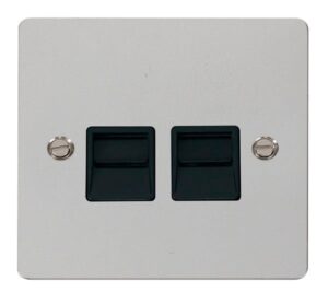 Click Scolmore - Click Define Twin Telephone Socket Master Black (FPCH121BK)