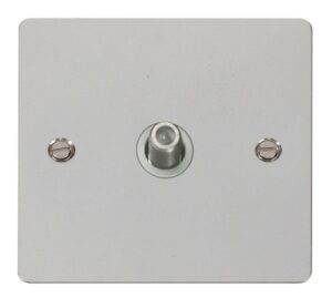 Click Scolmore - Click Define 1 Gang Satellite Socket White (FPCH156WH)