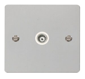 Click Scolmore - Click Define 1 Gang Isolated Coaxial Socket White (FPCH158WH)