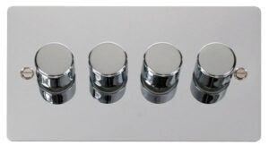 Click Scolmore - Click Define Fpch 4Gang 2Way 75W Led Dimmer Switch (FPCH164)