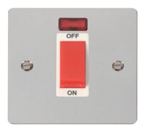 Click Scolmore - Click Define 1 Gang 45A Dp Switch Neon White (FPCH201WH)