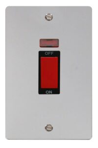 Click Scolmore - Click Define 2 Gang 45A Dp Switch Neon Black (FPCH203BK)