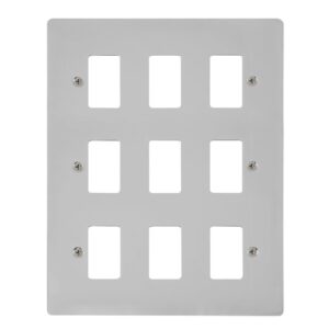 Click Define 9 Gang GridPro Frontplate Polished Chrome