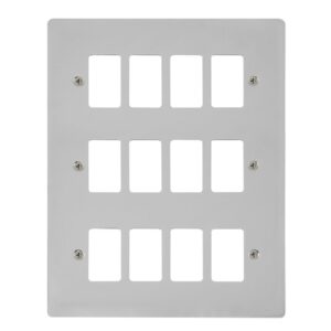 Click Define 12 Gang GridPro Frontplate Polished Chrome