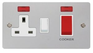 Click Scolmore - Click Define 45A Dp Switch 13A Dp Switched Socket Neons White (FPCH205WH)