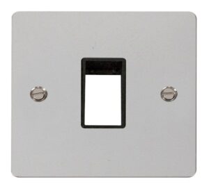 Click Scolmore - Click Define 1 Gang Plate Single Switch Aperture Black (FPCH401BK)