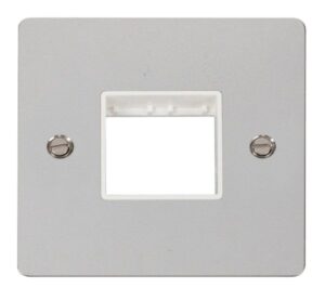 Click Scolmore - Click Define 1 Gang Plate Twin Switch Aperture White (FPCH402WH)