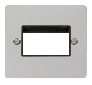 Click Scolmore - Click Define 1 Gang Plate Triple Switch Aperture Black (FPCH403BK)
