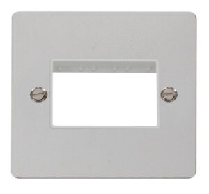 Click Scolmore - Click Define 1 Gang Plate Triple Switch Aperture White (FPCH403WH)