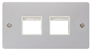 Click Scolmore - Click Define 2 Gang Plate (2+2) Switch Aperture White (FPCH404WH)