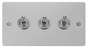 Click Scolmore - Click Define 10Ax 3 Gang 2 Way Toggle Switch (FPCH423)